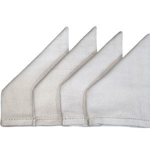 Set 4 Servilletas Telas Blanco
