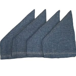 Set 4 Servilletas Tela Celeste